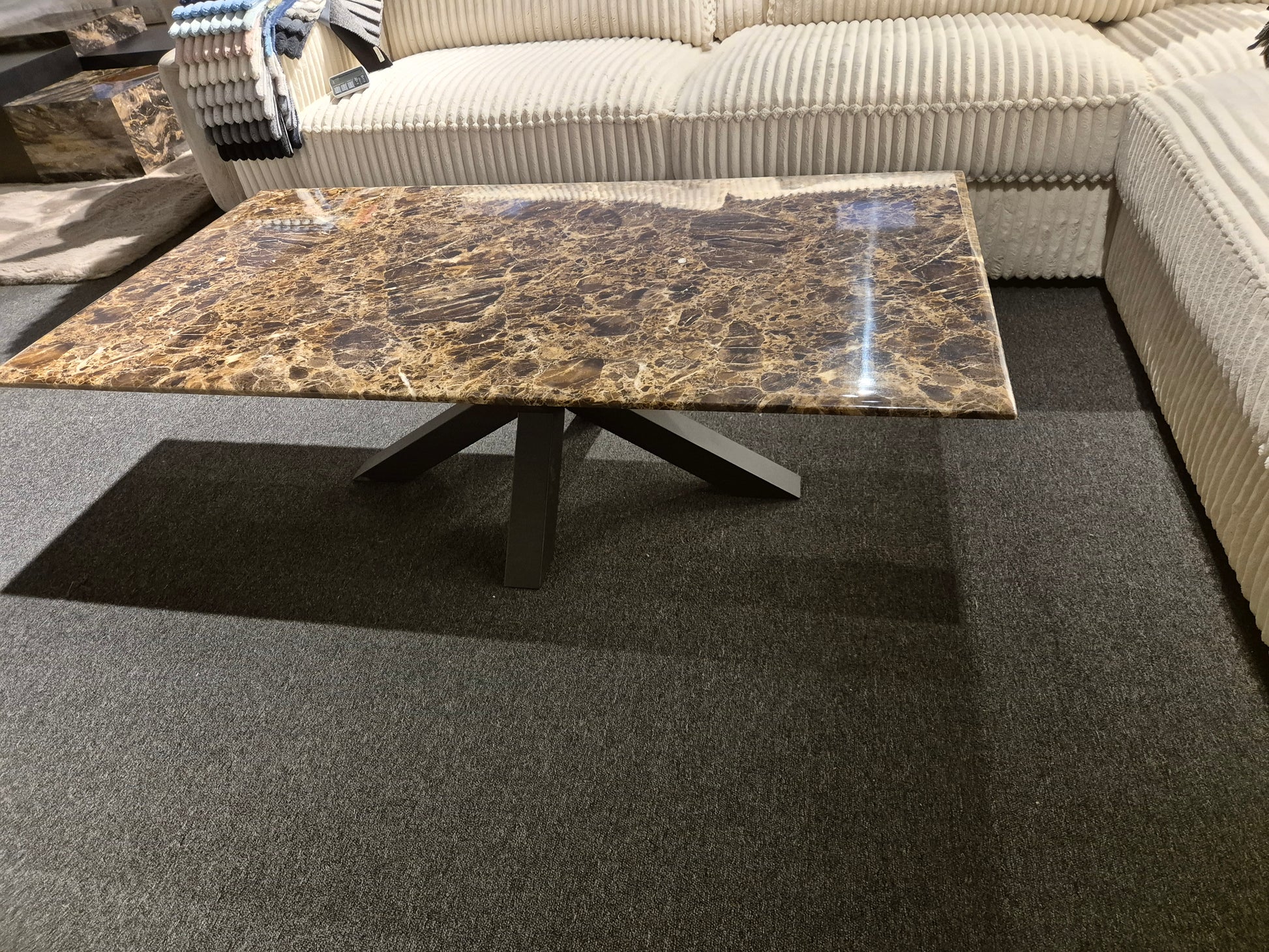 faux marble Brown salontafel