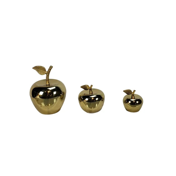 DECORATIE  APPLE SET VAN 3 GOUD