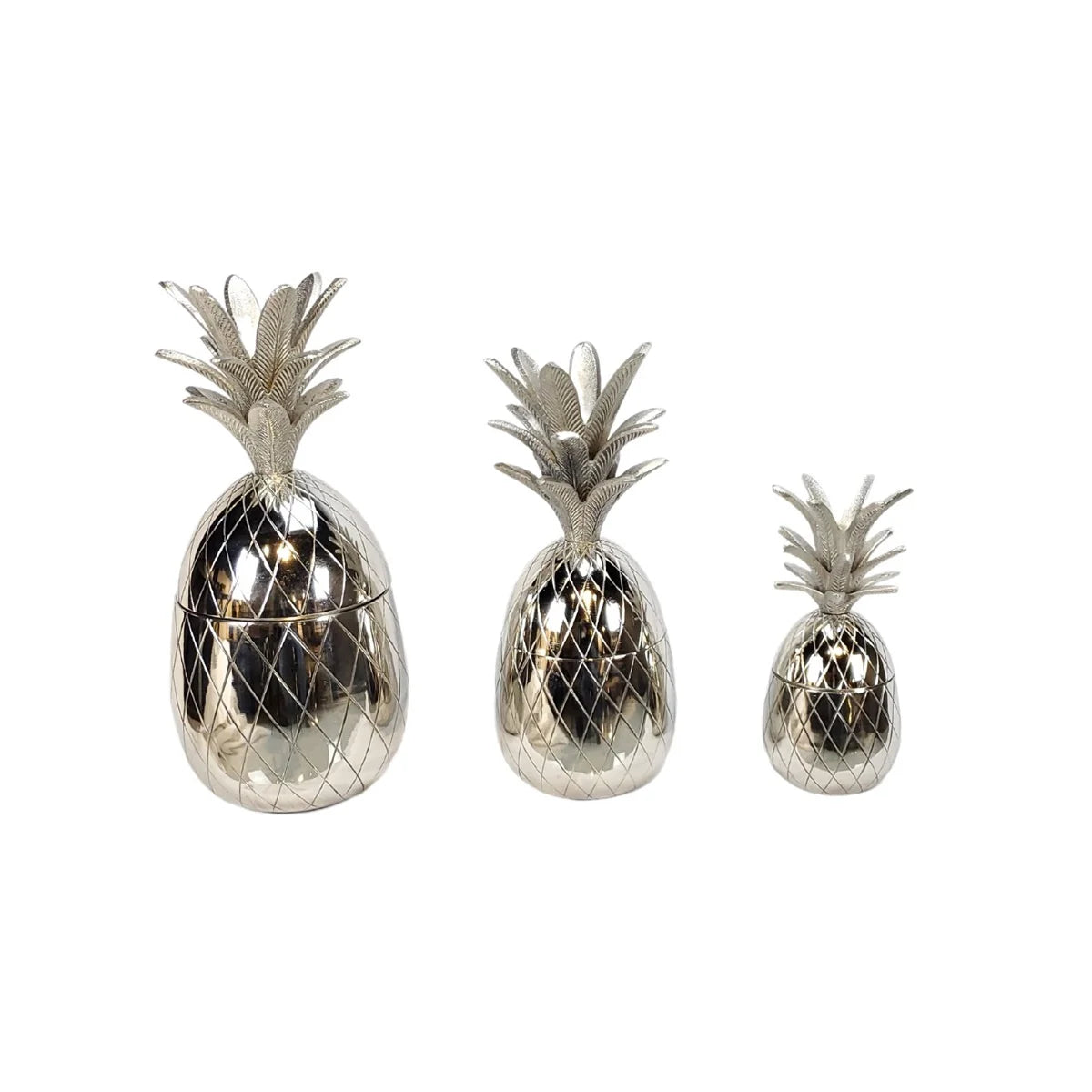 Pineapple Set of 3 Silver