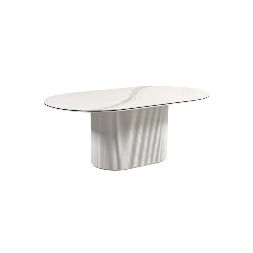 AQUA EETTAFEL V1 WHITE/BLACK 180X110X76 WHITE CERAMIC