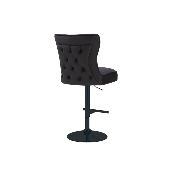 STUHL RIXOS BAR 7122 SCHWARZE BEINE + SCHWARZER STOFF