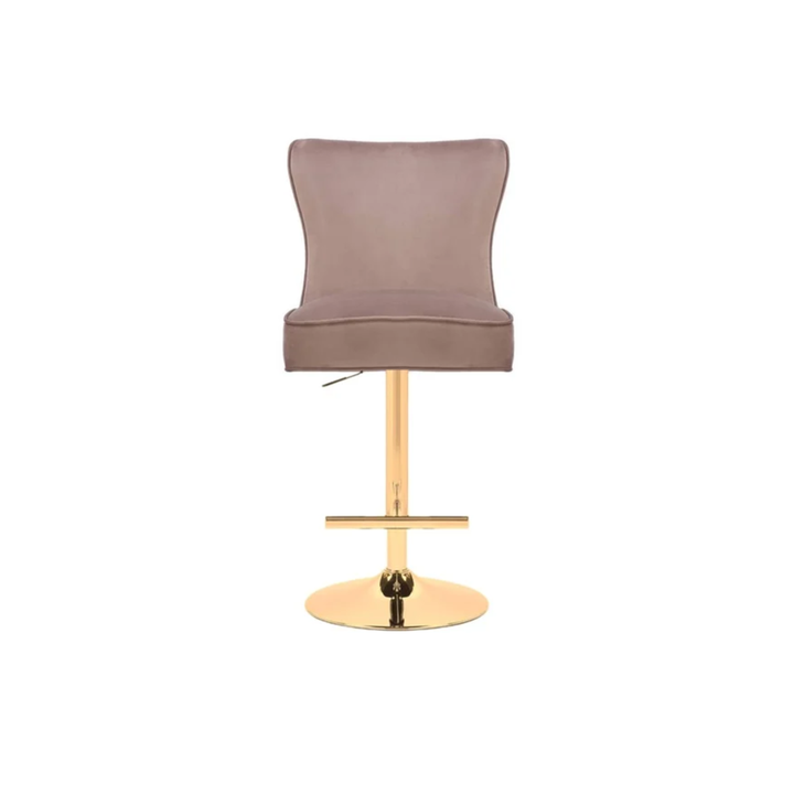 STUHL RIXOS BAR 7122 GOLDBEINE + TAUPE-STOFF (C42)