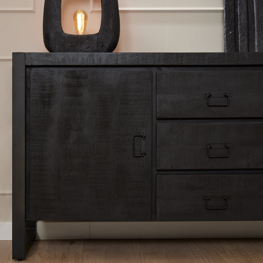 Dressoir Boaz Black | 160 cm