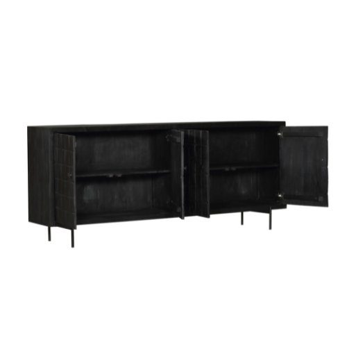 Dressoir Brandy Black | 220 cm