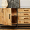 Dressoir Denver | Mangohout en staal | 210 cm