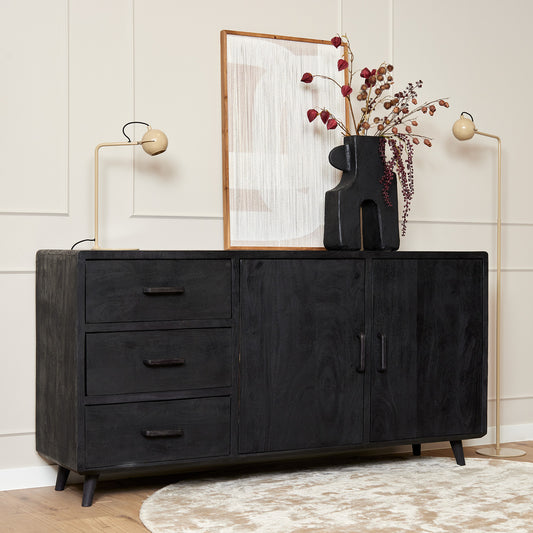 Dressoir Omaha Black | 180 cm