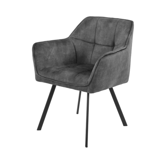 Eetkamerstoel Emma | Velvet Dark Grey