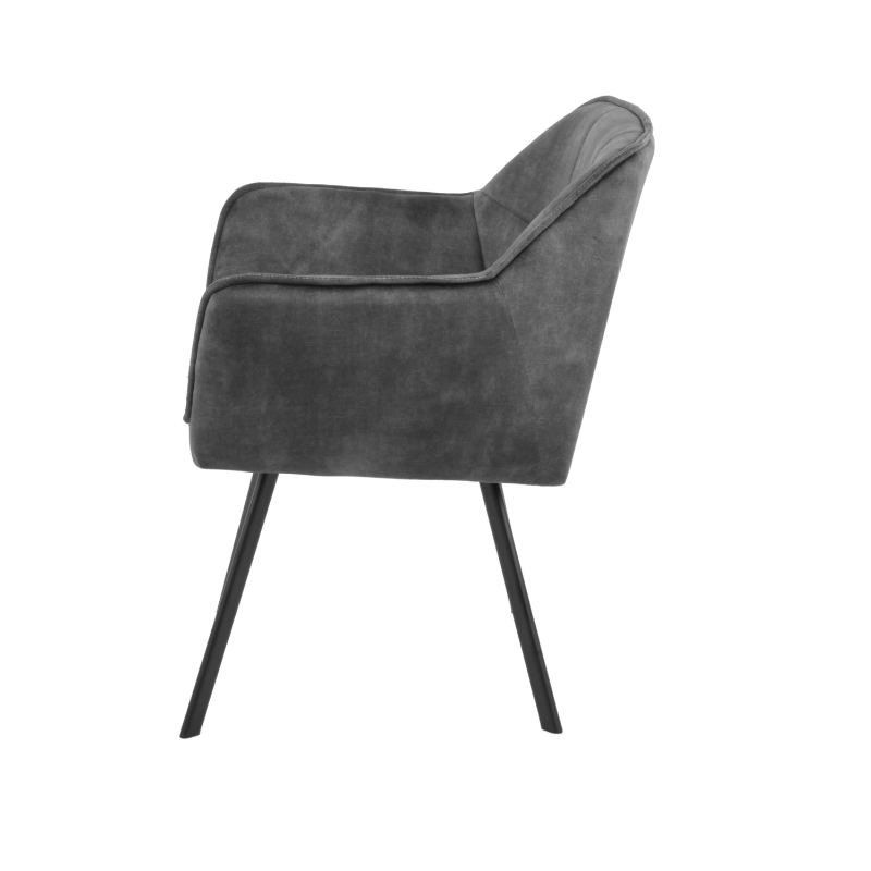 Eetkamerstoel Emma | Velvet Dark Grey