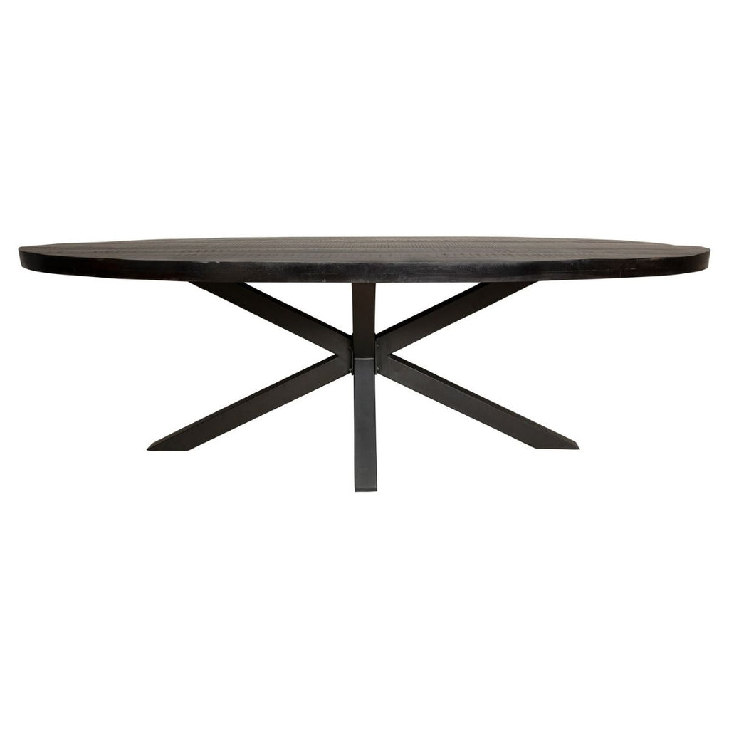 Eetkamertafel Denver Black | Ovaal | 210 cm