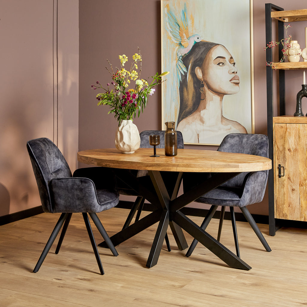 Eetkamertafel Denver | Ovaal | Mangohout | 180 cm