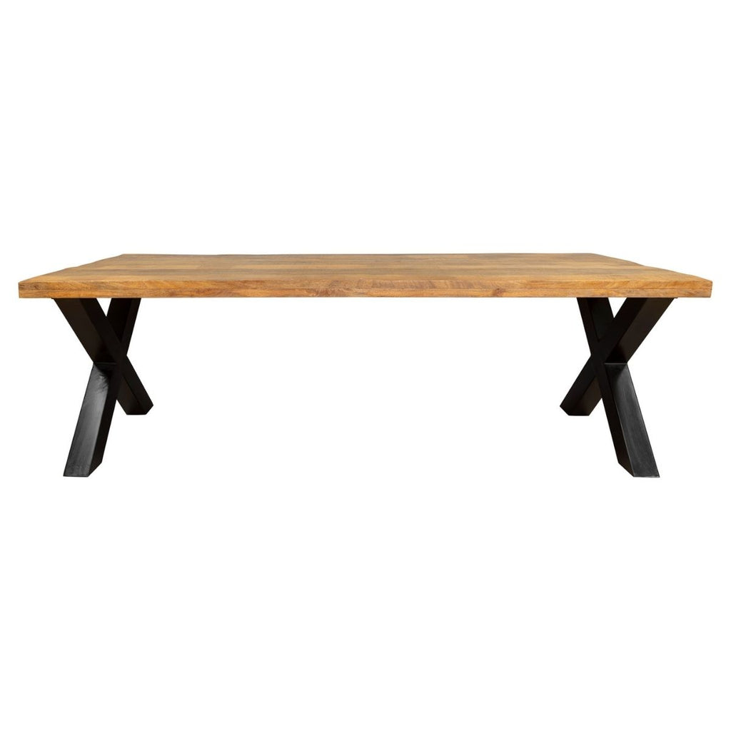 Eetkamertafel Denver | Rechthoek X-poot | 200 cm