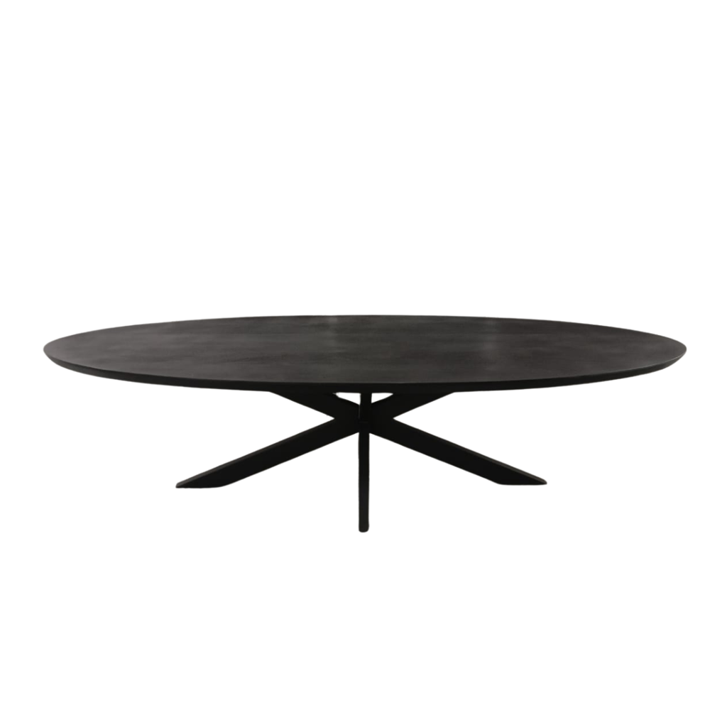 Eettafel Brandy Black | 210 cm | Ovaal