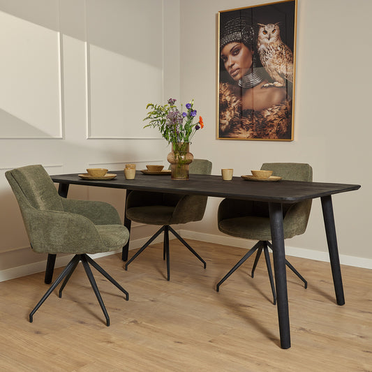 Eettafel Omaha Black | 200 cm