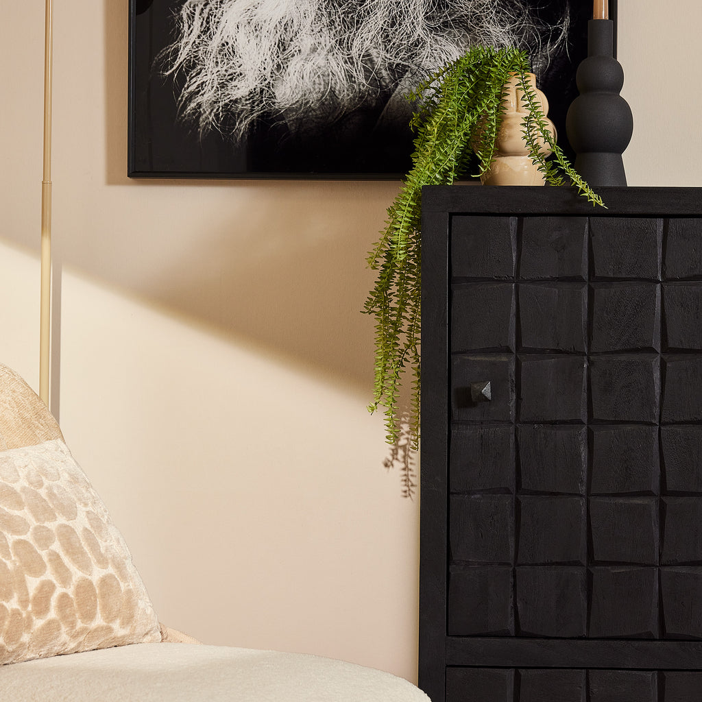 Kabinet Kast Brandy Black | 1 deur 1 lade