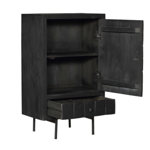 Kabinet Kast Brandy Black | 1 deur 1 lade