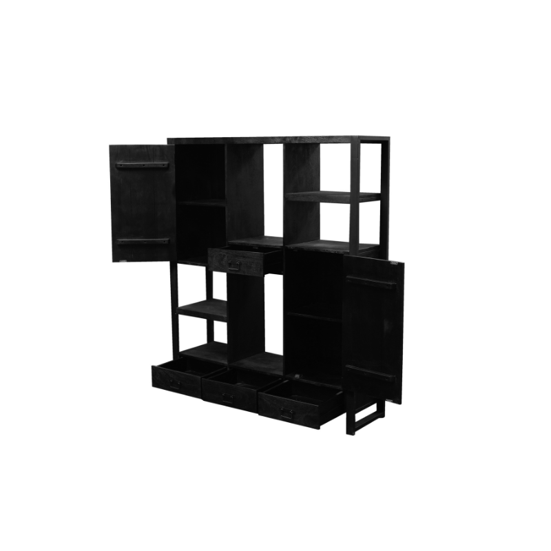 Schwarzes Regal Boaz