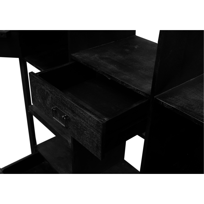 Schwarzes Regal Boaz